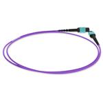 Picture of 1m MPO/UPC to MPO/UPC Violet OM4 OFNR (Riser-Rated) 12-Strand Fiber Patch Cable