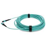Picture of 21m MPO/UPC (Male) to MPO/UPC (Male) Aqua OM4 OFNR (Riser-Rated) 12-Strand Fiber Patch Cable