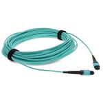 Picture of 21m MPO/UPC (Male) to MPO/UPC (Male) Aqua OM4 OFNR (Riser-Rated) 12-Strand Fiber Patch Cable