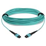 Picture of 21m MPO/UPC (Male) to MPO/UPC (Male) Aqua OM4 OFNR (Riser-Rated) 12-Strand Fiber Patch Cable