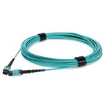 Picture of 2m MPO/UPC to MPO/UPC Aqua OM4 OFNP (Plenum-Rated) 12-Strand Fiber Patch Cable