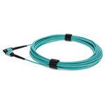 Picture of 2m MPO/UPC to MPO/UPC Aqua OM4 OFNP (Plenum-Rated) 12-Strand Fiber Patch Cable