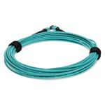 Picture of 2m MPO/UPC to MPO/UPC Aqua OM4 OFNP (Plenum-Rated) 12-Strand Fiber Patch Cable