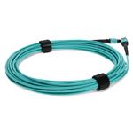 Picture of 2m MPO/UPC to MPO/UPC Aqua OM4 OFNP (Plenum-Rated) 12-Strand Fiber Patch Cable