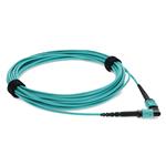 Picture of 2m MPO/UPC to MPO/UPC Aqua OM4 OFNP (Plenum-Rated) 12-Strand Fiber Patch Cable