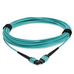 Picture of 2m MPO/UPC to MPO/UPC Aqua OM4 OFNP (Plenum-Rated) 12-Strand Fiber Patch Cable