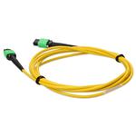 Picture of 2m MPO/APC to MPO/APC Yellow OS2 OFNR (Riser-Rated) 12-Strand SMF Fiber Patch Cable