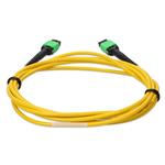 Picture of 2m MPO/APC to MPO/APC Yellow OS2 OFNR (Riser-Rated) 12-Strand SMF Fiber Patch Cable