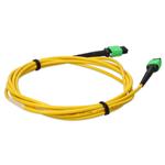 Picture of 2m MPO/APC to MPO/APC Yellow OS2 OFNR (Riser-Rated) 12-Strand SMF Fiber Patch Cable