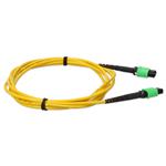 Picture of 2m MPO/APC to MPO/APC Yellow OS2 OFNR (Riser-Rated) 12-Strand SMF Fiber Patch Cable
