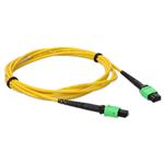 Picture of 2m MPO/APC to MPO/APC Yellow OS2 OFNR (Riser-Rated) 12-Strand SMF Fiber Patch Cable