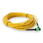 Picture of 30m MPO/APC to MPO/APC Yellow OS2 OFNR (Riser-Rated) 12-Strand SMF Fiber Patch Cable