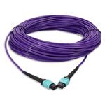 Picture of 35m MPO/UPC to MPO/UPC Purple OM4 OFNR (Riser-Rated) 12-Strand Fiber Patch Cable