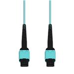 Picture of 4m MPO/UPC to MPO/UPC Aqua OM4 OFNR (Riser-Rated) 12-Strand Fiber Patch Cable with Serialized Labeled Ends