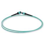 Picture of 6m MPO/UPC to MPO/UPC Aqua OM3 OFNR (Riser-Rated) 12-Strand Fiber Patch Cable