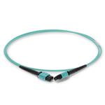 Picture of 6m MPO/UPC to MPO/UPC Aqua OM3 OFNR (Riser-Rated) 12-Strand Fiber Patch Cable