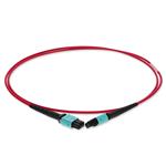 Picture of 6m MPO/UPC to MPO/UPC Red OM4 OFNR (Riser-Rated) 12-Strand Fiber Patch Cable