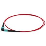 Picture of 9m MPO/UPC to MPO/UPC Red OM4 OFNR (Riser-Rated) 12-Strand Fiber Patch Cable