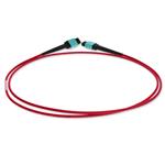 Picture of 9m MPO/UPC to MPO/UPC Red OM4 OFNR (Riser-Rated) 12-Strand Fiber Patch Cable