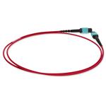 Picture of 9m MPO/UPC to MPO/UPC Red OM4 OFNR (Riser-Rated) 12-Strand Fiber Patch Cable