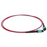 Picture of 9m MPO/UPC to MPO/UPC Red OM4 OFNR (Riser-Rated) 12-Strand Fiber Patch Cable