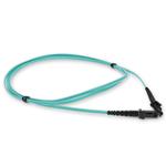 Picture of 1m MT-RJ to MT-RJ Aqua OM4 Duplex OFNR (Riser-Rated) Fiber Patch Cable