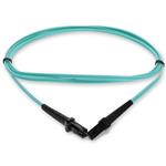 Picture of 1m MT-RJ to MT-RJ Aqua OM4 Duplex OFNR (Riser-Rated) Fiber Patch Cable