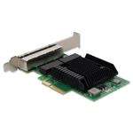 Picture of 10/100/1000Mbs Quad RJ-45 Port 100m PCIe 2.0 x4 Network Interface Card Broadcom 5719 Chipset