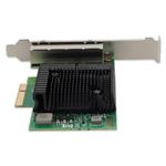 Picture of 10/100/1000Mbs Quad RJ-45 Port 100m PCIe 2.0 x4 Network Interface Card Broadcom 5719 Chipset