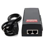 Picture of 30W 10/100/1000M POE Injector with plastic shell (10/100/1000Base-T, 30W,1/2(+),3/6(-))