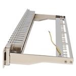 Picture of 19-inch 1U Shielded CAT6A 48-Port Straight Patch Panel with Removable tool-less Keystone Sections