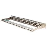Picture of 19-inch 1U Shielded CAT6A 48-Port Straight Patch Panel with Removable tool-less Keystone Sections