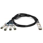 Picture of Arista Networks® CAB-Q-4S-100G-3M to HP® JL488A Compatible TAA Compliant 100GBase-CU QSFP28 to 4xSFP28 Direct Attach Cable (Passive Twinax, 3m)