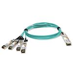 Picture of Cisco® QSFP-100G-AOC10M to Arista Networks® AOC-S-S-25G-10M Compatible TAA Compliant 100GBase-AOC QSFP28 to 4xSFP28 Active Optical Cable (850nm, MMF, 10m)