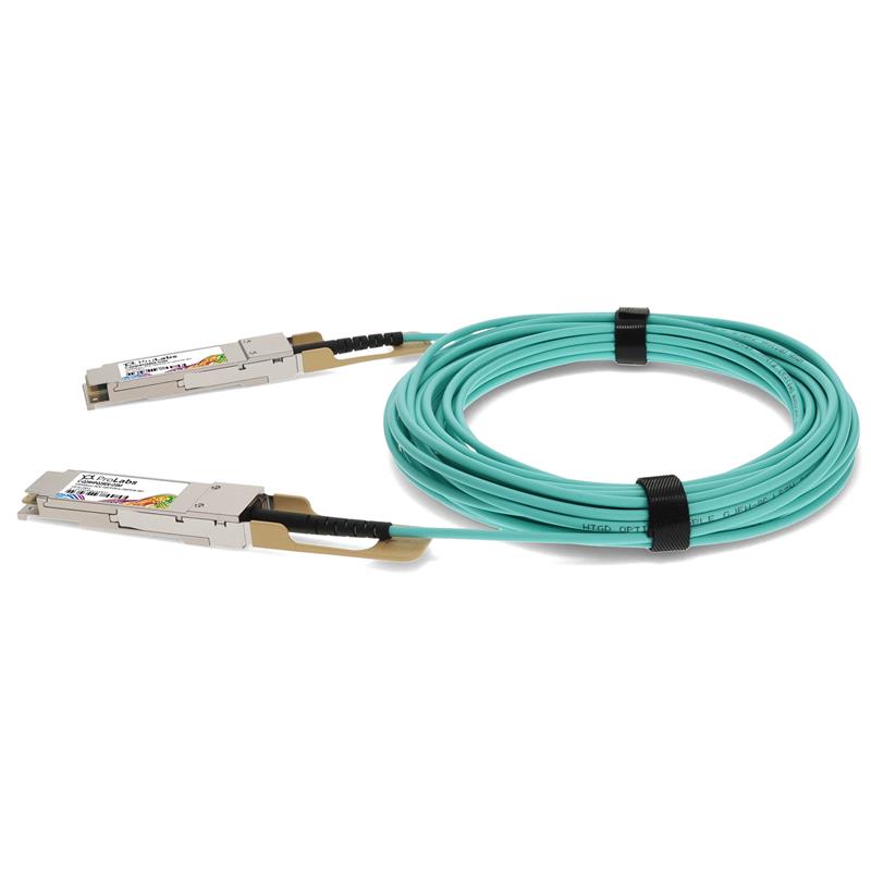 Picture of HP® JL276A-3M to Dell® 470-ACLU Compatible TAA Compliant 100GBase-CU QSFP28 to QSFP28 Active Optical Cable (850nm, MMF, 3m)