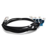 Picture of Multiple OEM to HP® 844474-B21-2-5M Compatible TAA Compliant 100GBase-CU QSFP28 to 4xSFP28 Direct Attach Cable (Passive Twinax, 2.5m)