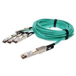 Picture of Arista Networks® to Mellanox® Compatible TAA 400GBase-AOC QSFP-DD 400G to 4xQSFP56 100G PAM-4 Active Optical Cable (850nm, MMF, 5m)