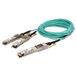 Picture of Cisco® QDD-400-AOC10M to Mellanox® MFS1S00-H010V Compatible TAA 400GBase-AOC QSFP-DD to 2xQSFP56 Active Optical Cable (850nm, MMF, 10m)
