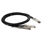 Picture of Cisco® QDD-400-CU3M to Mellanox® MCP1650-H003E26 Compatible TAA 400GBase-CU QSFP-DD to 2xQSFP56 Direct Attach Cable (Passive Twinax, 3m)