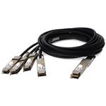 Picture of Cisco® QDD-400G-CU1M to Mellanox® MCP7F60-W001R30 Compatible TAA 400GBase-CU QSFP-DD 400G to 4xQSFP56 100G PAM-4 Direct Attach Cable (Passive Twinax, 1m)