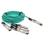 Picture of Juniper Networks® to Mellanox® Compatible TAA 400GBase-AOC QSFP-DD 400G to 4xQSFP56 100G PAM-4 Active Optical Cable (850nm, MMF, 2m)