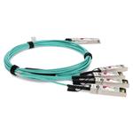 Picture of Cisco® QSFP-H40G-AOC5M to Palo Alto Networks® PAN-SFP-PLUS-AOC5M Compatible TAA Compliant 40GBase-AOC QSFP+ to 4xSFP+ Direct Attach Cable (850nm, MMF, 5m)
