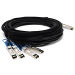 Picture of Extreme Networks® 10322 to F5 Networks® F5-UPG-SFPC+-5M Compatible TAA 40GBase-CU QSFP+ to 4xSFP+ DAC (Passive Twinax, 5m)
