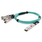 Picture of HP® 721070-B21 to Cisco® SFP-10G-AOC7M Compatible TAA Compliant 40GBase-AOC QSFP+ to 4xSFP+ Direct Attach Cable (850nm, MMF, 7m)