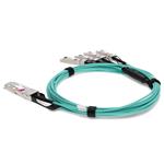 Picture of HP® 721070-B21 to Cisco® SFP-10G-AOC7M Compatible TAA Compliant 40GBase-AOC QSFP+ to 4xSFP+ Direct Attach Cable (850nm, MMF, 7m)