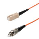 Picture of 0.5m SC to FC Orange OM1 Simplex OFNP (Plenum-Rated) MMF Fiber Patch Cable