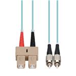 Picture of 10m SC to FC Aqua OM4 Duplex LSZH Fiber Patch Cable