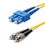 Picture of 10m SC to FC Yellow OS2 Duplex LSZH SMF Fiber Patch Cable