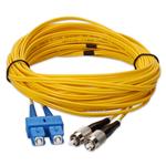 Picture of 10m SC to FC Yellow OS2 Duplex OFNR (Riser-Rated) SMF Fiber Patch Cable