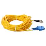 Picture of 13m SC to FC Yellow OS2 Duplex OFNR (Riser-Rated) SMF Fiber Patch Cable